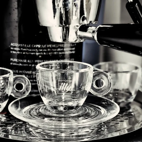illy staklena espsresso soljica ml sa tanjiricem ppm
