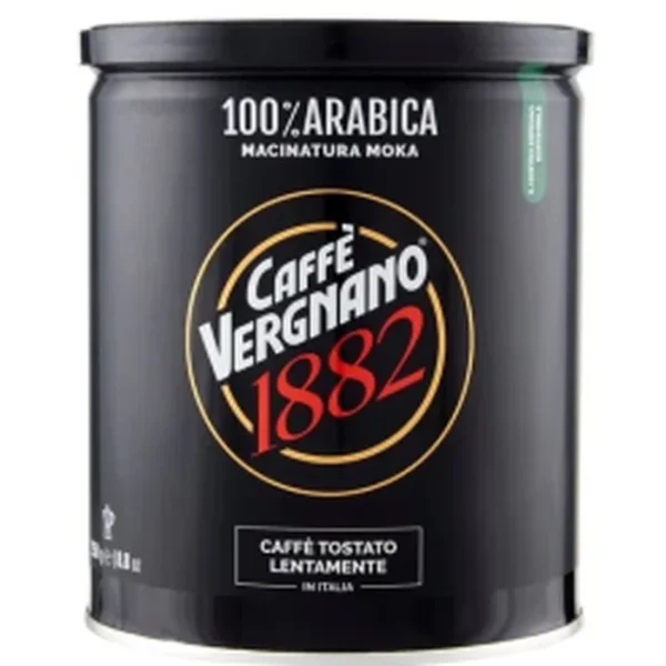 vergnano espresso moka arabica mlevena kafa g ppm